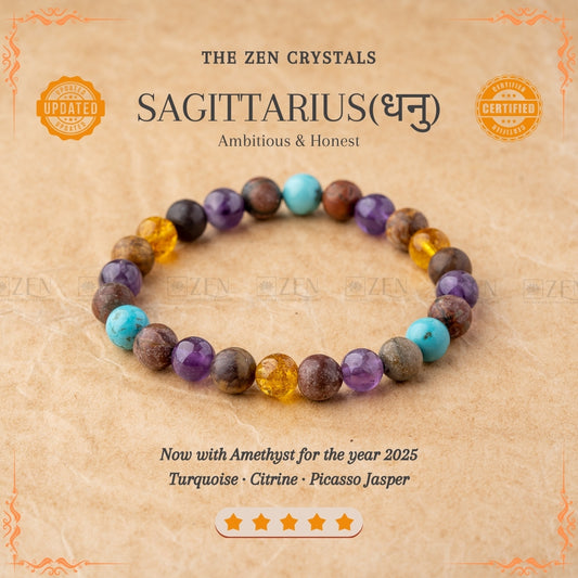 Sagittarius Zodiac Bracelet (धनु राशि) | the zen crystals