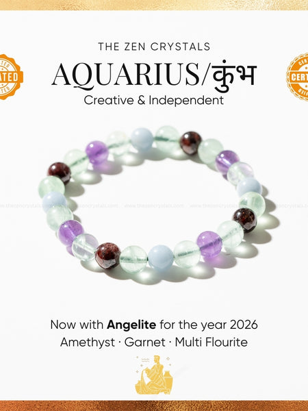 Aquarius Zodiac Bracelet | The zen crystals