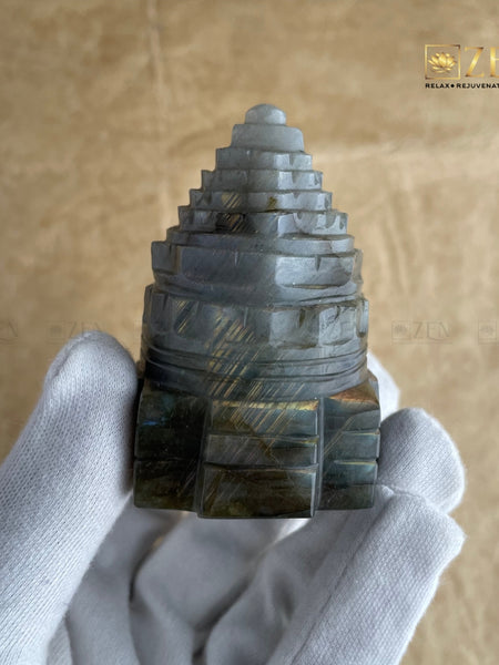certified Labradorite Shri Yantra | the zen crystals
