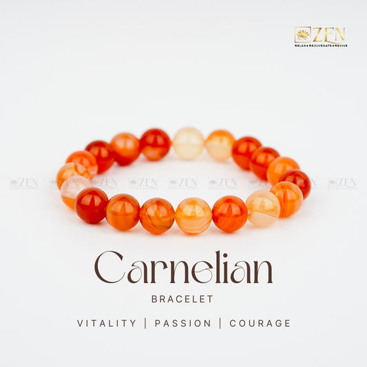 Carnelian 10mm Bracelet | The Zen Crystals