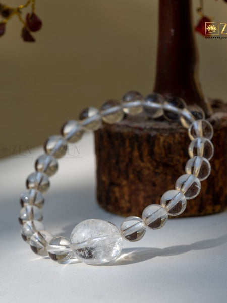 Clear quartz tumble bracelet | The Zen Crystals