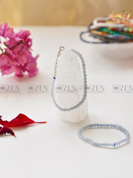 Aquamarine 4mm bracelet | The Zen Crystals