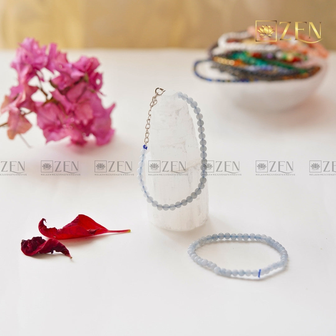 Aquamarine 4mm bracelet | The Zen Crystals