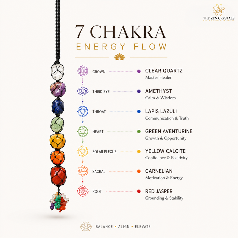 chakra association of the 7 chakra tumble wall hanging