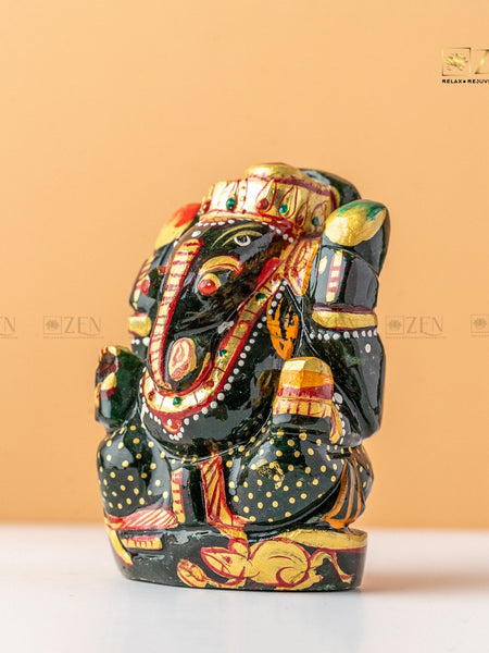 Handpainted Jade Ganesh Ji Idol | The Zen Crystals