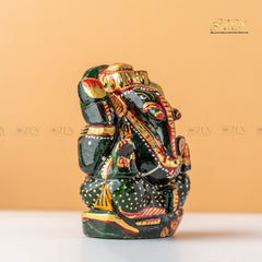 Green Jade Ganesh Ji Idol | The Zen Crystals