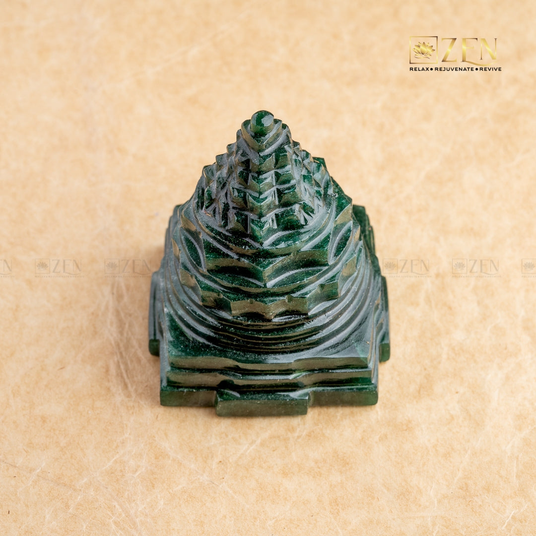 natural Jade Shri Yantra | the zen crystals