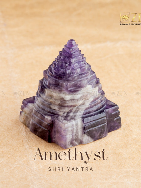 Amethyst Shri Yantra | the zen crystals
