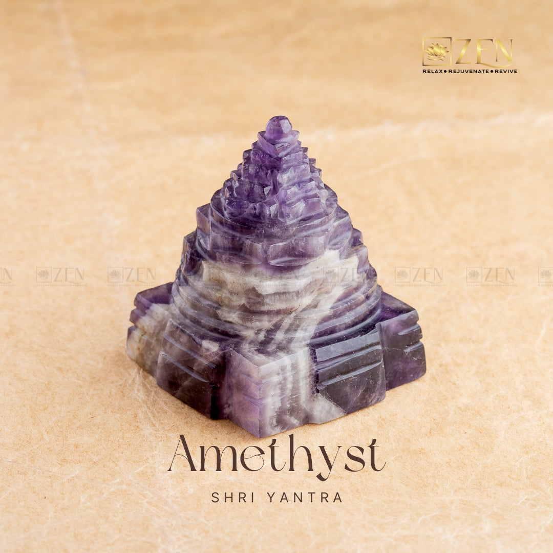 Amethyst Shri Yantra | the zen crystals