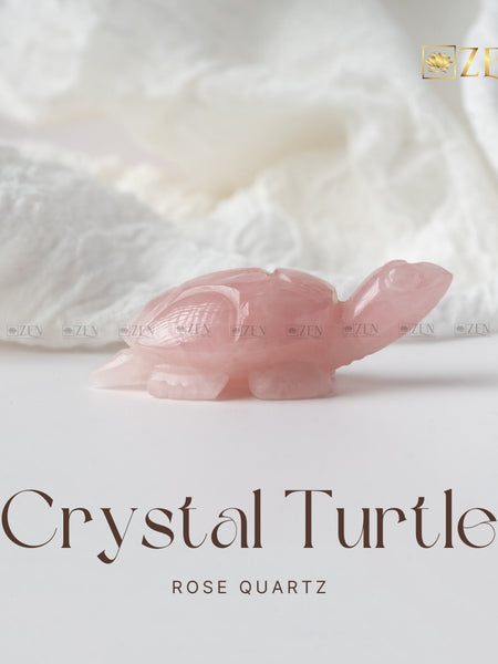 Rose Quartz Turtle | The Zen Crystals
