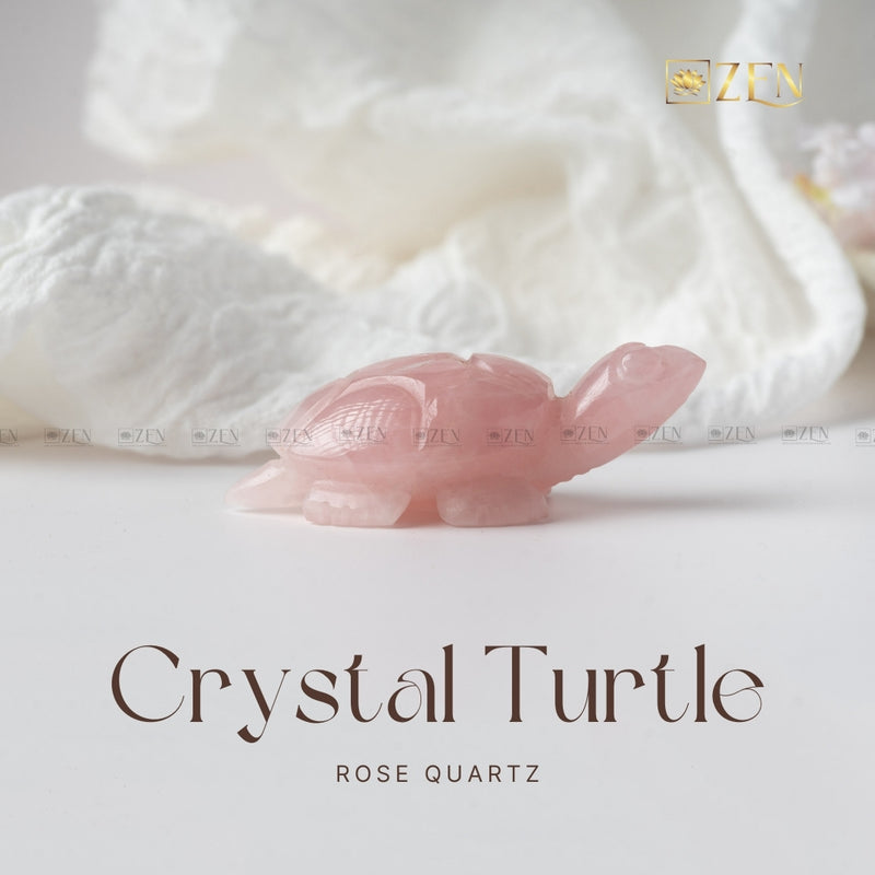 Rose Quartz Turtle | The Zen Crystals