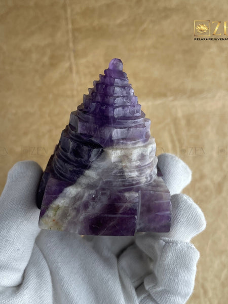 Certified Amethyst Shri Yantra | the zen crystals