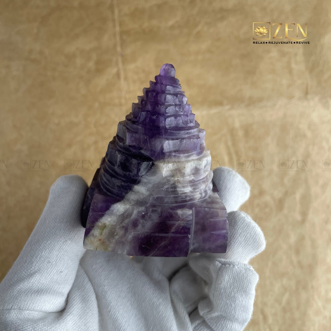 Certified Amethyst Shri Yantra | the zen crystals