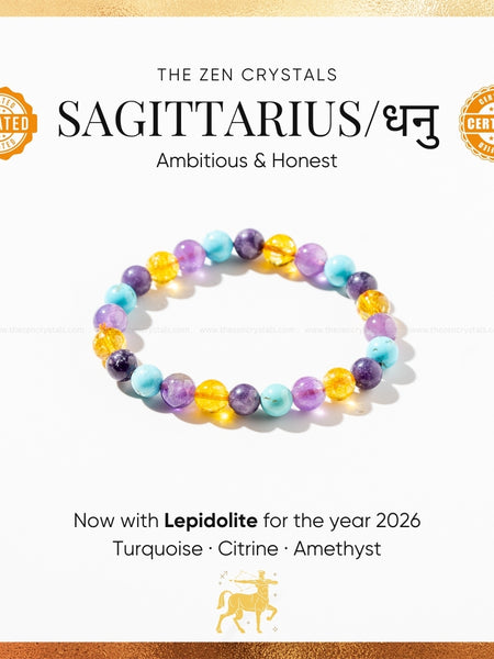 sagittarius zodiac bracelet | the zen crystals