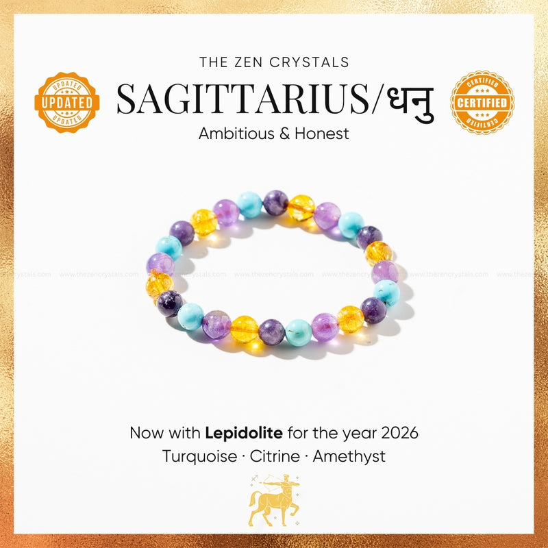 sagittarius zodiac bracelet | the zen crystals