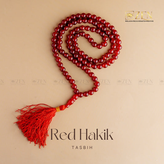 Red Hakik Tasbih | the zen crystals