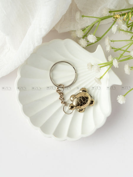 Pyrite turtle keychain | the Zen crystals