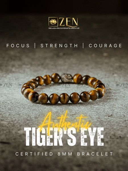Real Tiger eye bracelet for men | The Zen Crystals