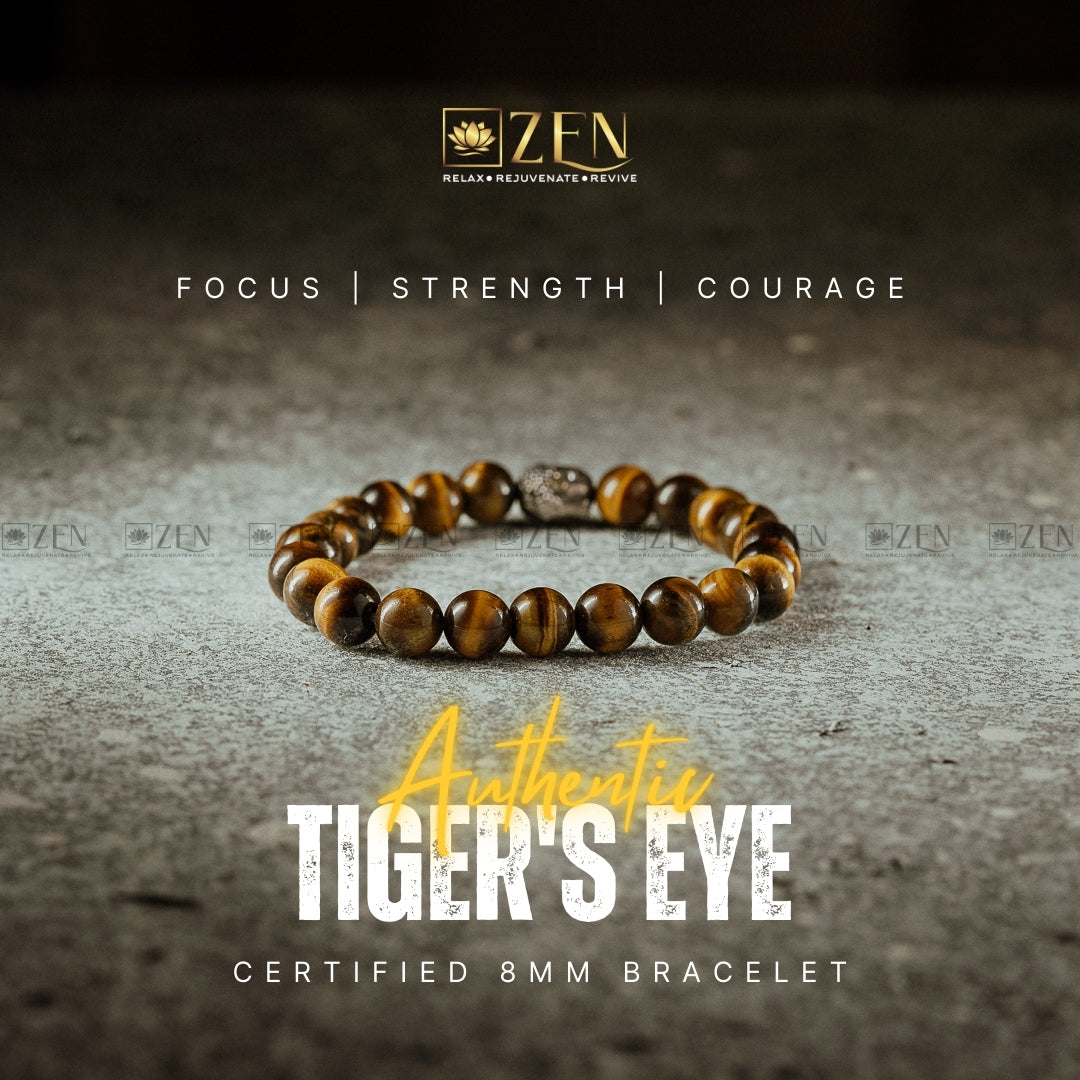 Real Tiger eye bracelet for men | The Zen Crystals