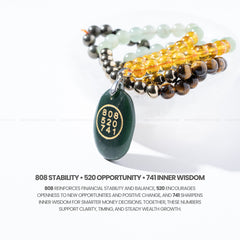 90-bead money magnet mala designed for daily jaap and wealth intention practice
