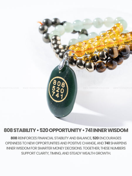 90-bead money magnet mala designed for daily jaap and wealth intention practice