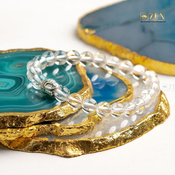 Zen Clear Quartz (Sphatik) Bracelet For Prosperity - The Zen Crystals