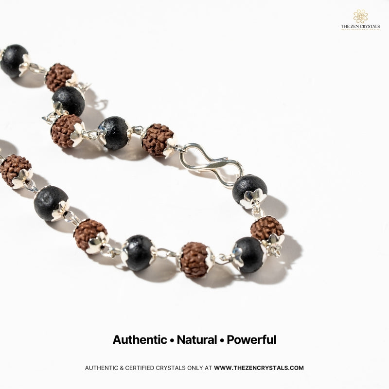 adjustable karungali and rudraksha mala