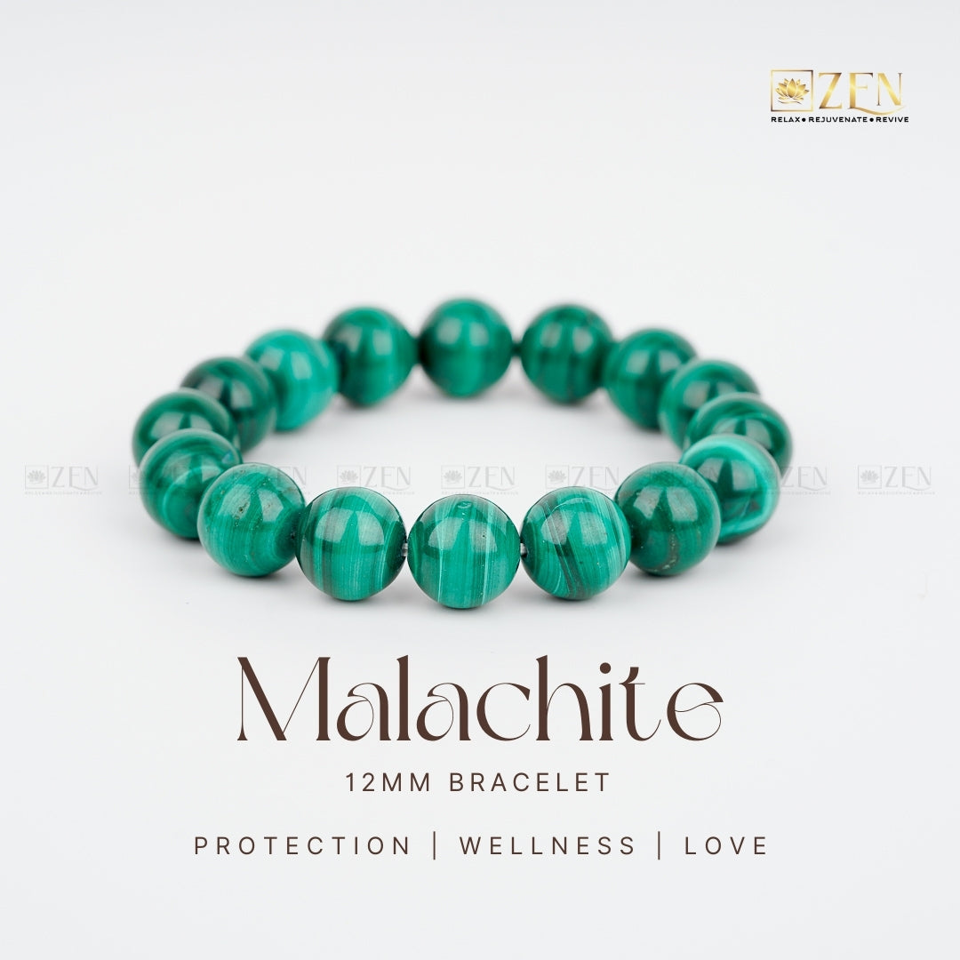 Malachite 12mm Bracelet | The Zen Crystals