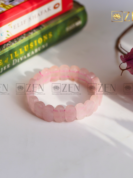 Rose Quartz Faceted Bracelet | The Zen Crystals