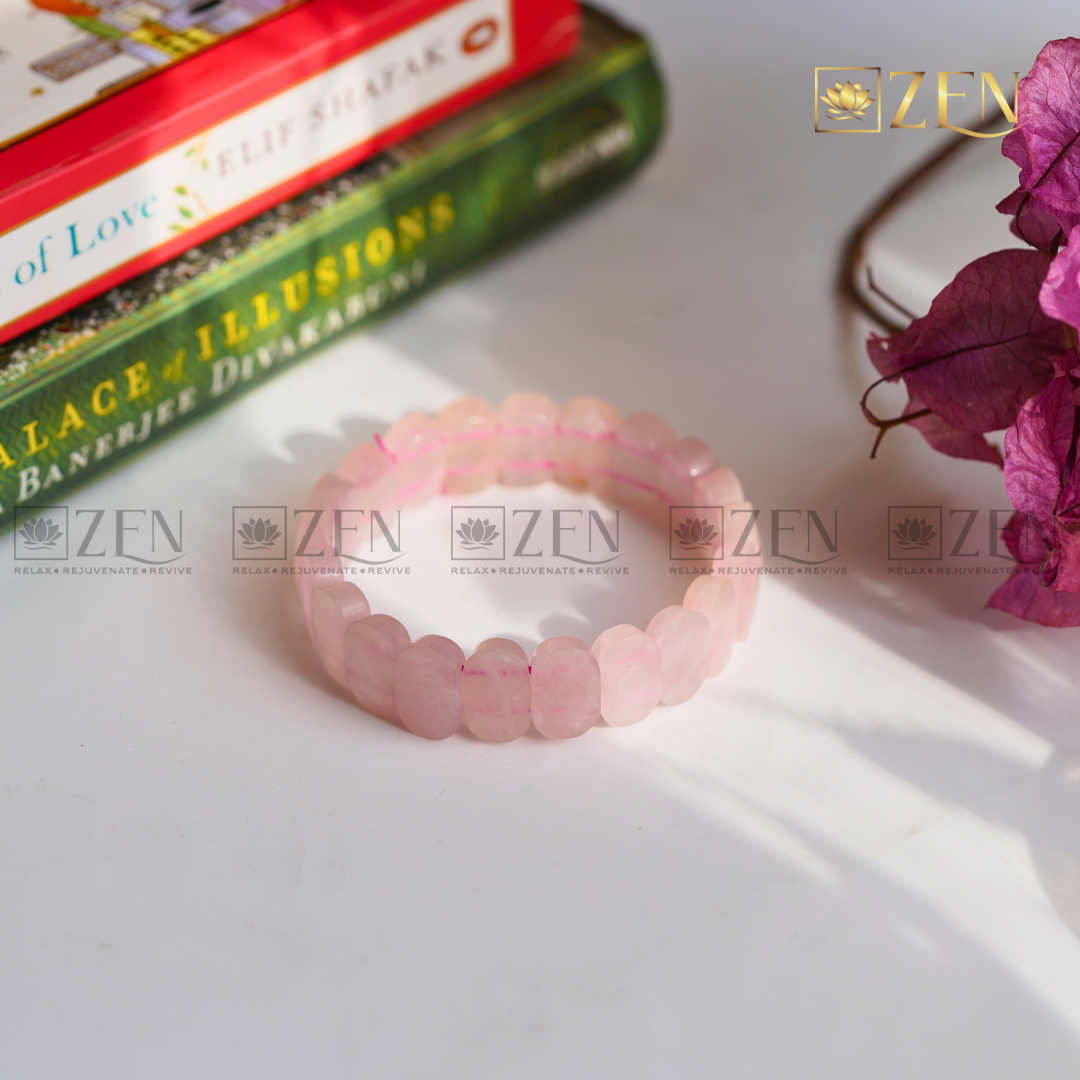 Rose Quartz Faceted Bracelet | The Zen Crystals