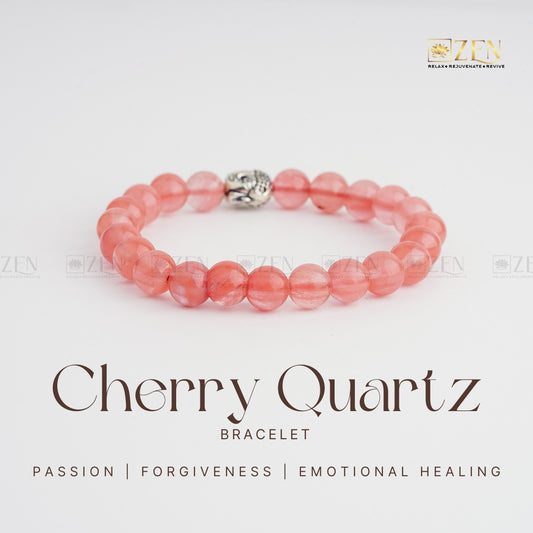 Cherry Quartz Bracelet | The Zen Crystals