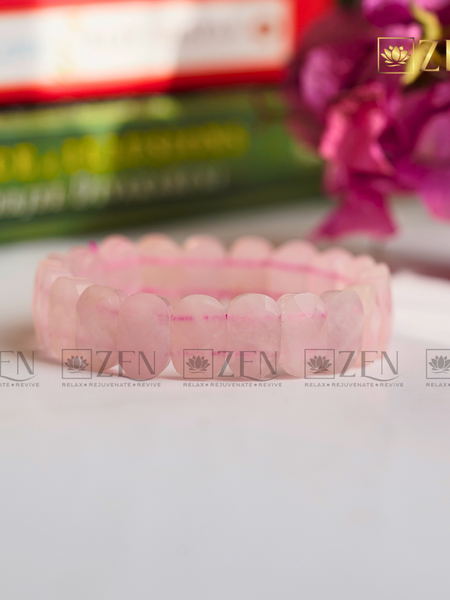 Rose Quartz Faceted Bracelet | The Zen Crystals