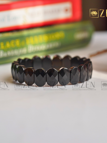 Black Obsidian Faceted Bracelet | The Zen Crystals