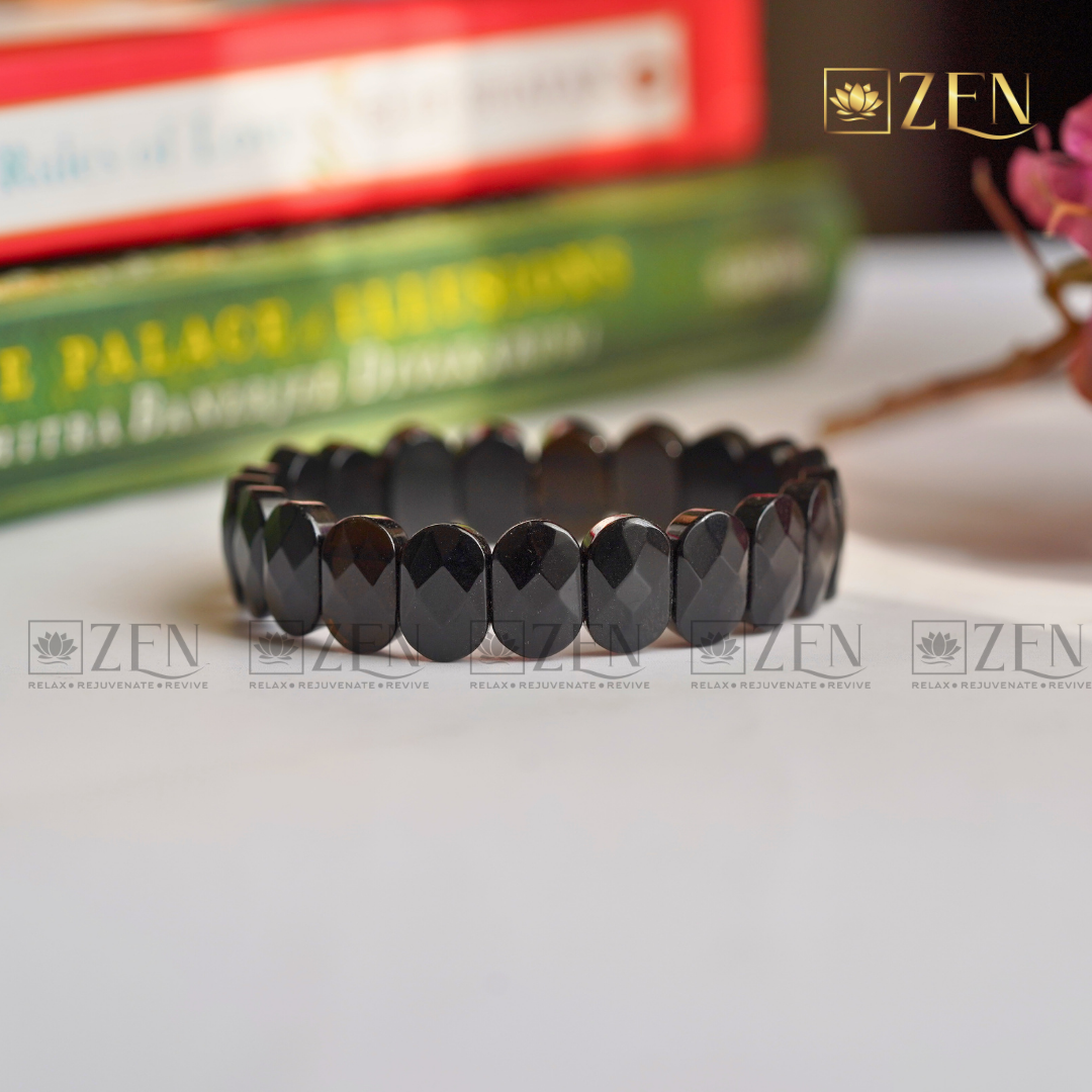 Black Obsidian Faceted Bracelet | The Zen Crystals