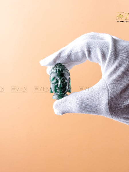Mini Jade Buddha head | The Zen Crystals
