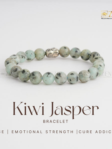 Kiwi Jasper Bracelet | The Zen Crystals
