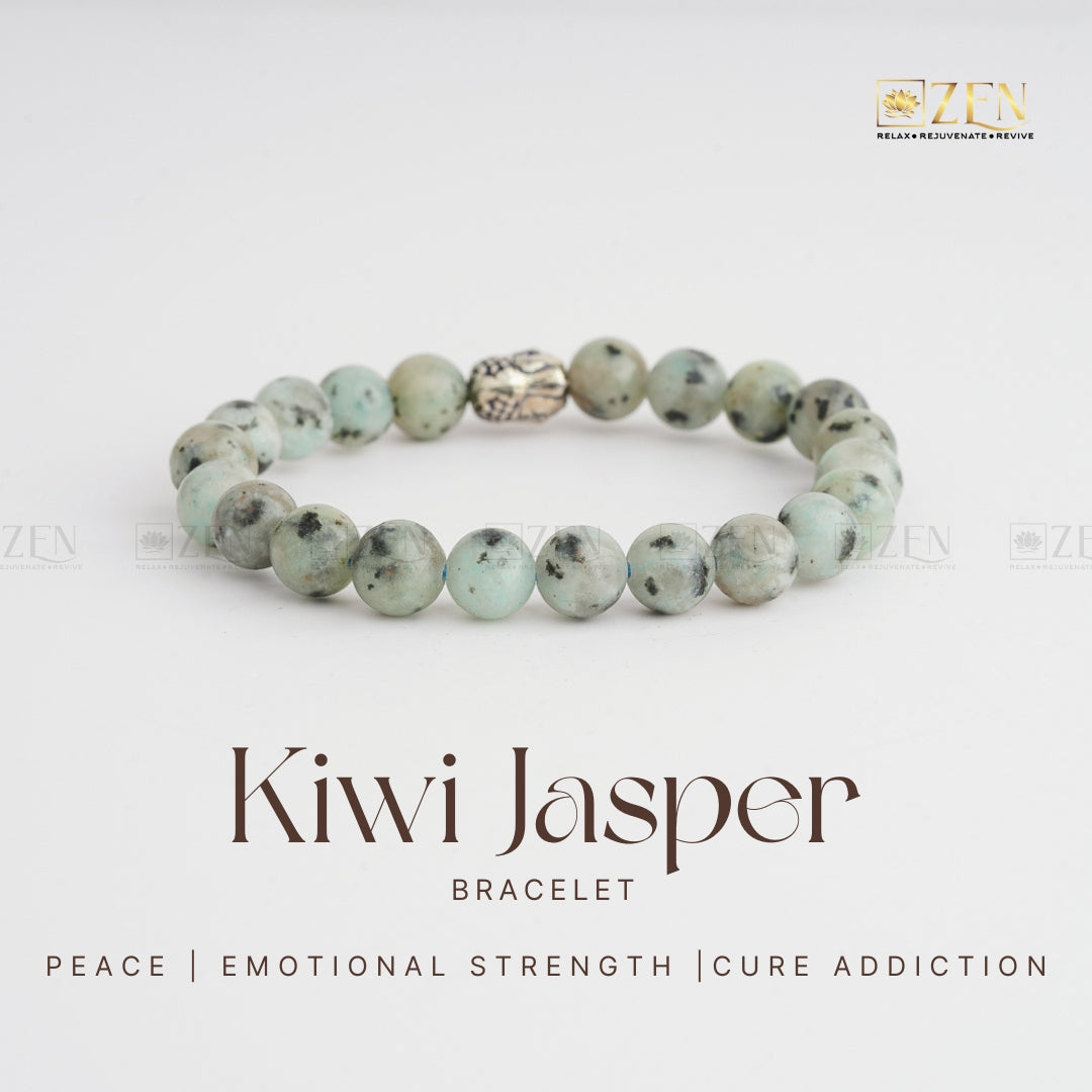 Kiwi Jasper Bracelet | The Zen Crystals