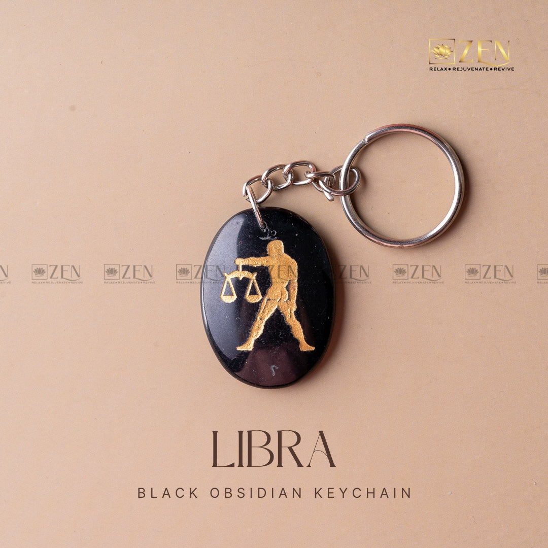 LIBRA ZODIAC KEYCHAIN | THE ZEN CRYSTALS