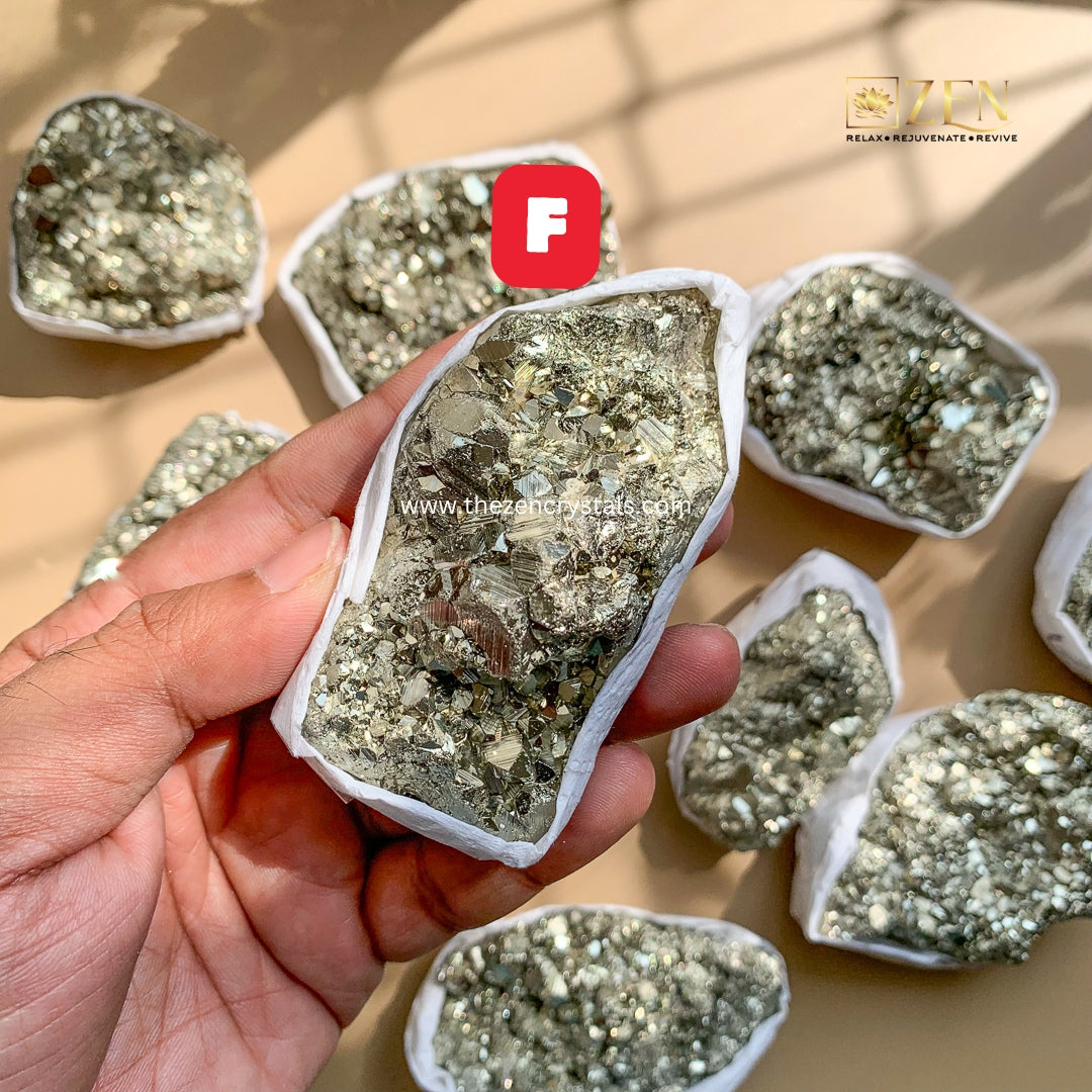 authentic raw Peruvian Pyrite clusters small Size | the zen crystals