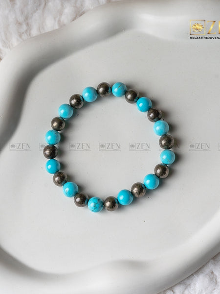 Firoza Pyrite combination bracelet | the zen Crystals