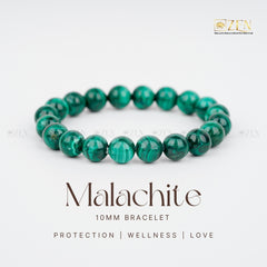 Malachite Bracelet 10MM | The Zen Crystals