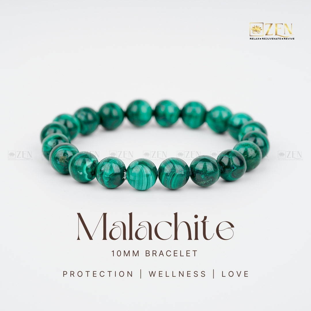 Malachite Bracelet 10MM | The Zen Crystals