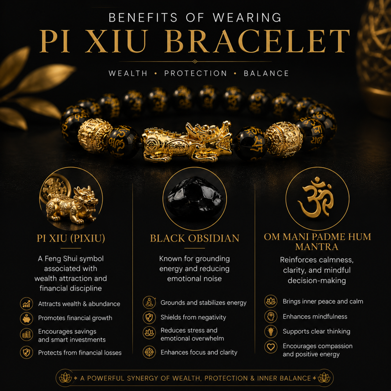 Black Obsidian Pi Xiu Bracelet