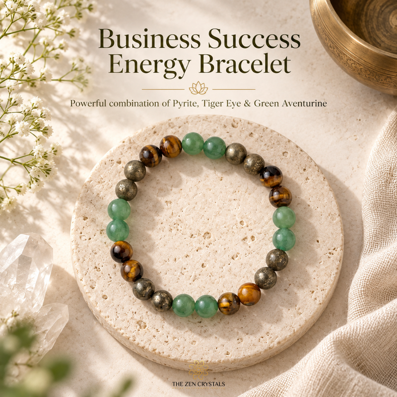 pyrite tiger green aventurine combination bracelet