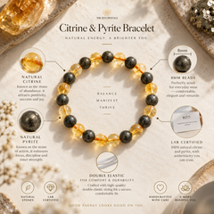 features of citrine pyrite combination bracelet