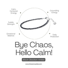 benefits of black obsidian anklet | the zen crystals