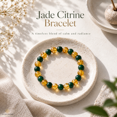 Jade & Citrine Combination Bracelet