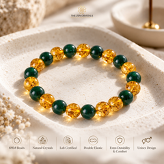 Jade & Citrine Combination Bracelet
