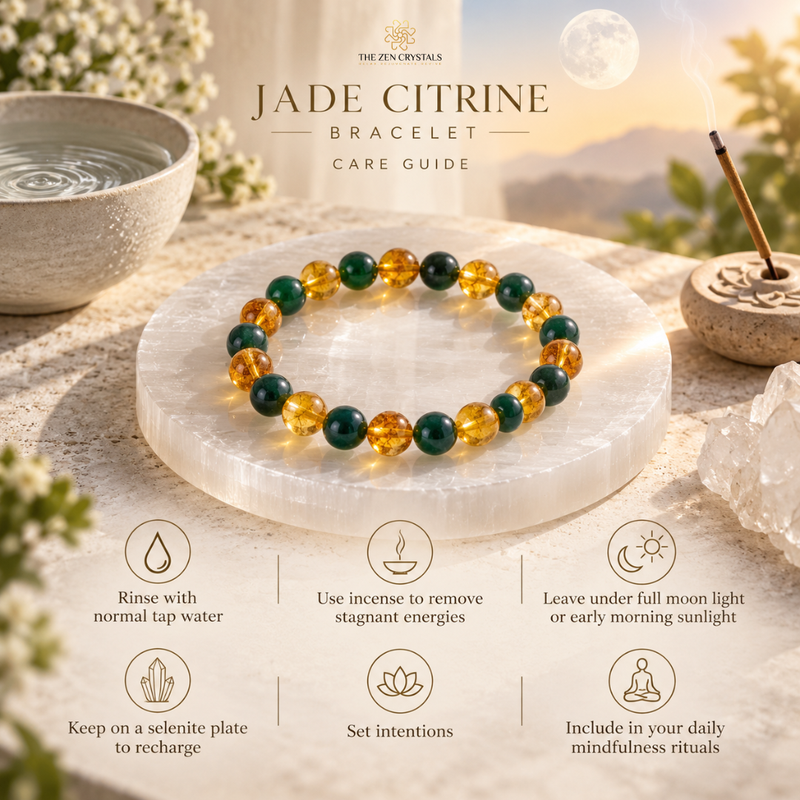 Jade & Citrine Combination Bracelet