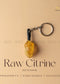 raw citrine keychain | the zen crystals